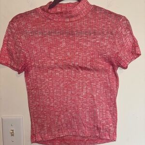 American Dream Red Ribbed Fitted Tee